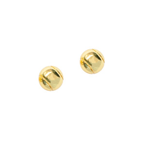 Gold Tennis Ball Earrings