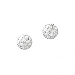 Golf Goddess Golf Ball Earrings - Silver