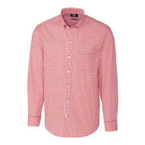 Men's Easy Care Stretch Gingham Long Sleeve (MCW00143)